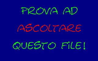 Prova ad ascoltare questo file