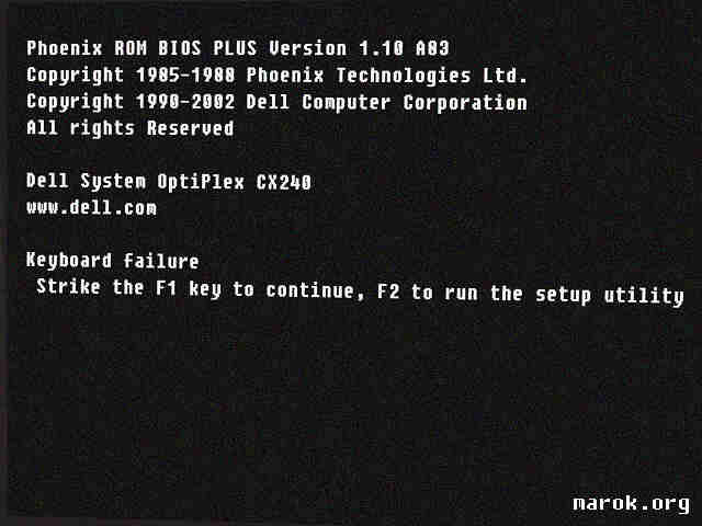 Keyboard failure