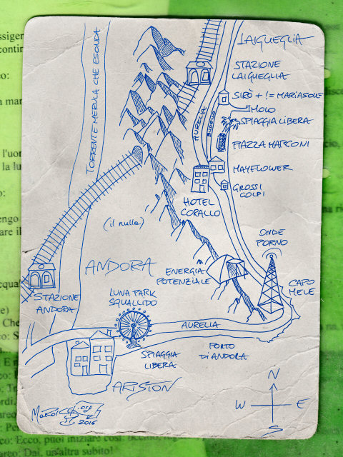 La mappa di Laigueglia e Andora