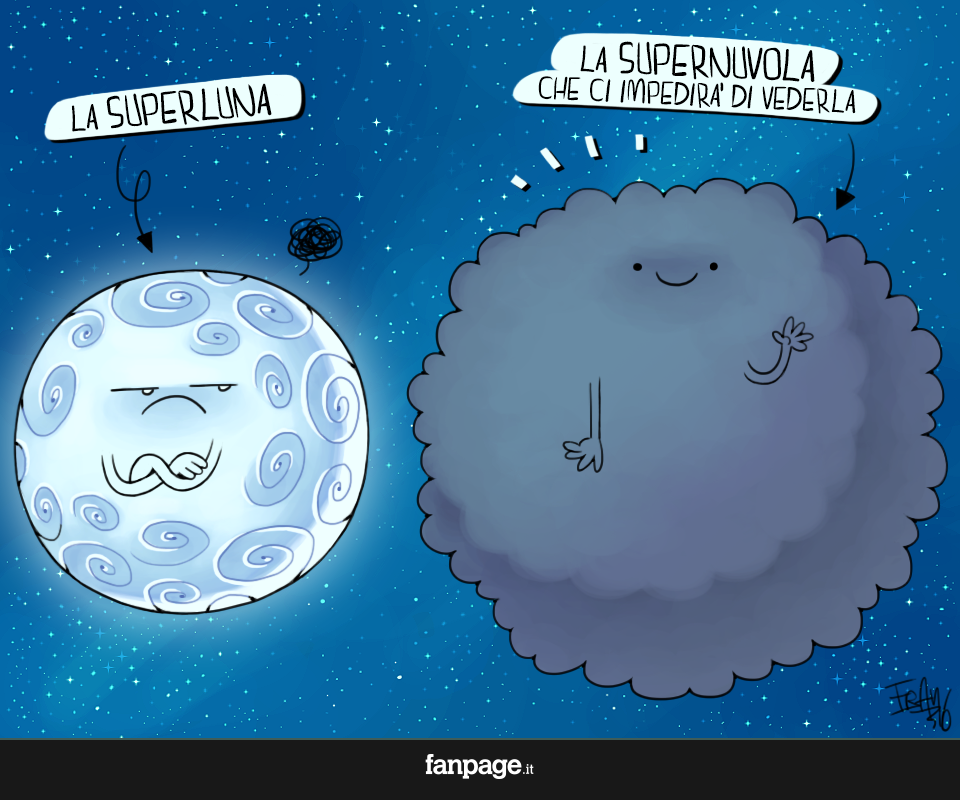 La superluna e la supernuvola