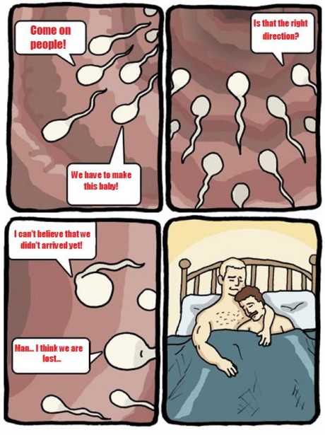 Sperm gets lost