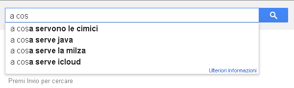 Suggerimenti google: a cos