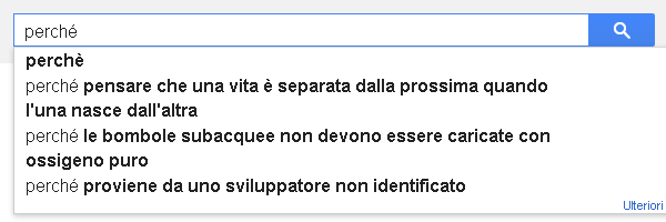 Suggerimenti google: perché