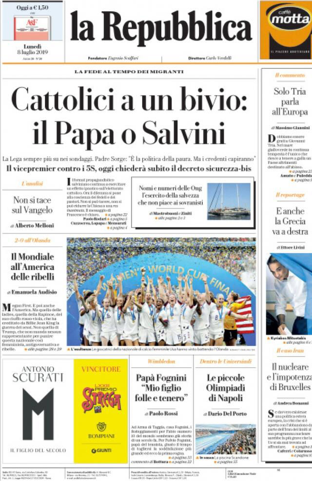 Cattolici a un bivio: il Papa o Salvini?