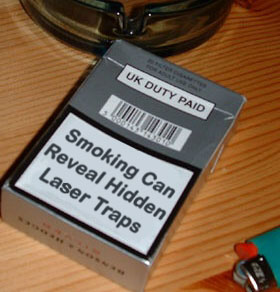 Smoking can Reveal Hidden Laser Traps