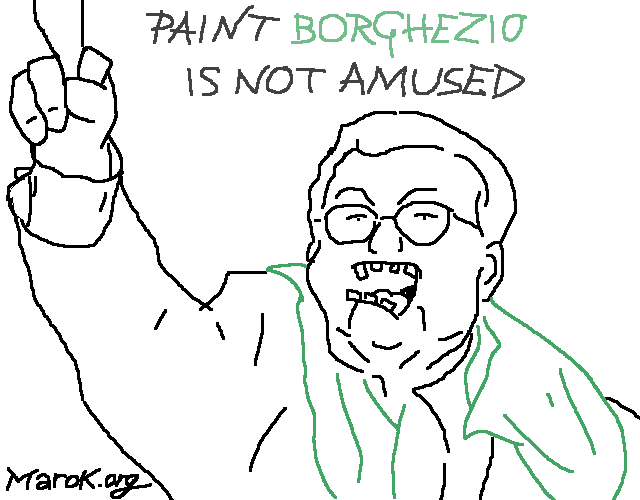 Paint Borghezio is not amused