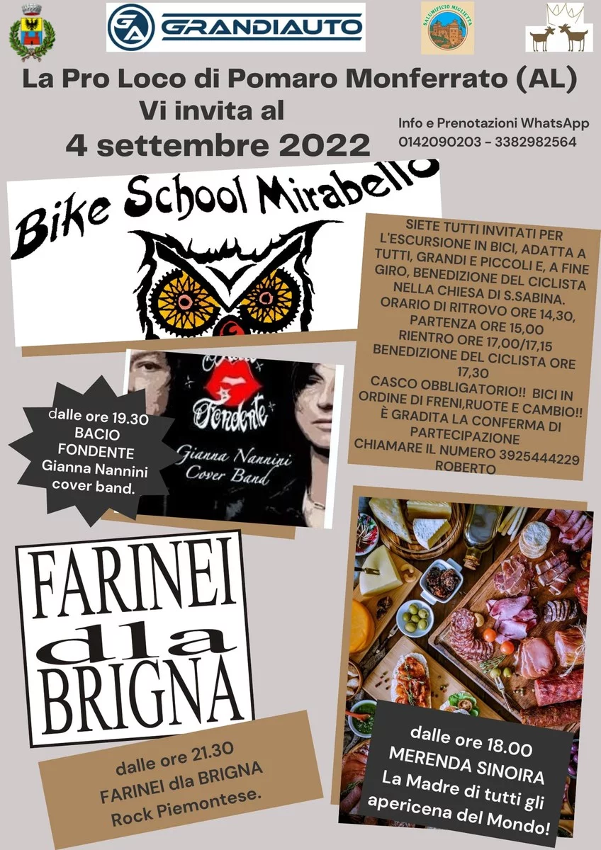 4 settembre 2022: reunion Farinei dla Brigna a Pomaro Monferrato!