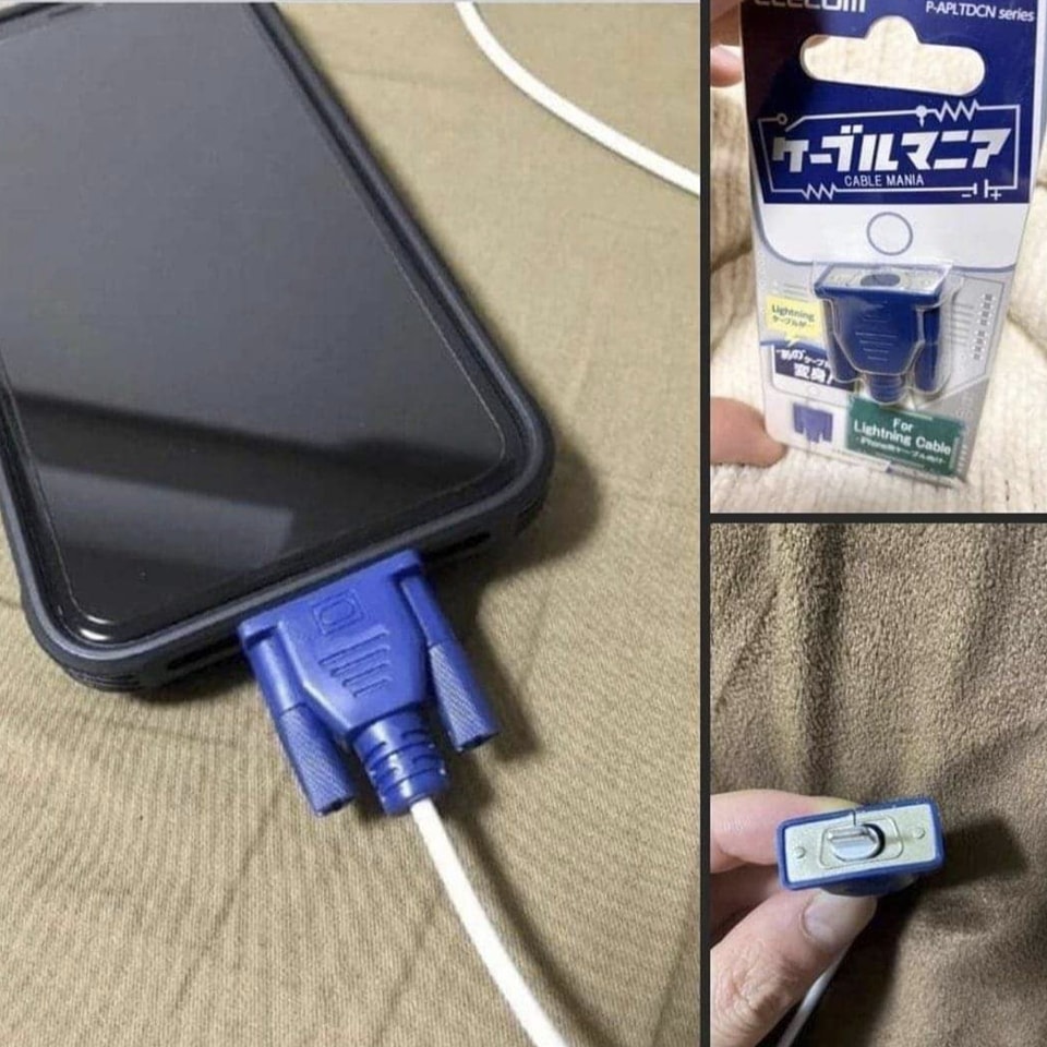 VGA cover for cell phone adapters