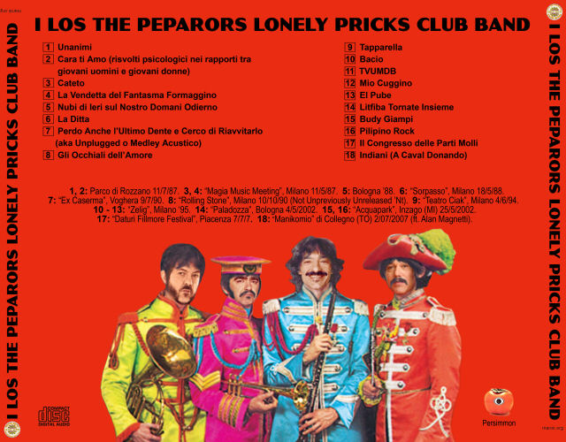 I LOS THE PEPARORS LONELY PRICKS CLUB BAND (le protoversioni) - Retro