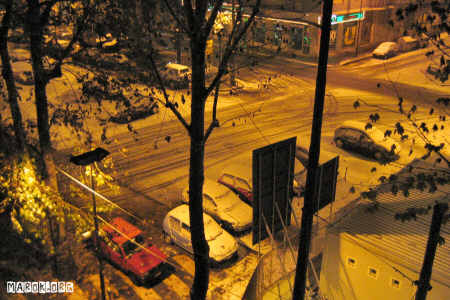 Neve sul parcheggio abusivo