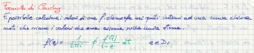 Formula dell´integrale curvilineo di Cauchy