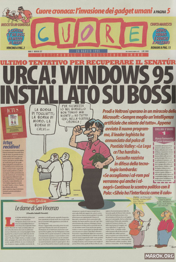 Windows 95 installato su Bossi