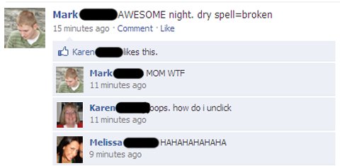 Mom on Facebook
